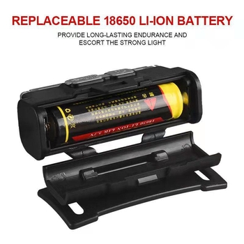 Čelna LED svjetiljka COB s USB punjenjem, 5W, baterija 1200 mAh, domet 200–500 m