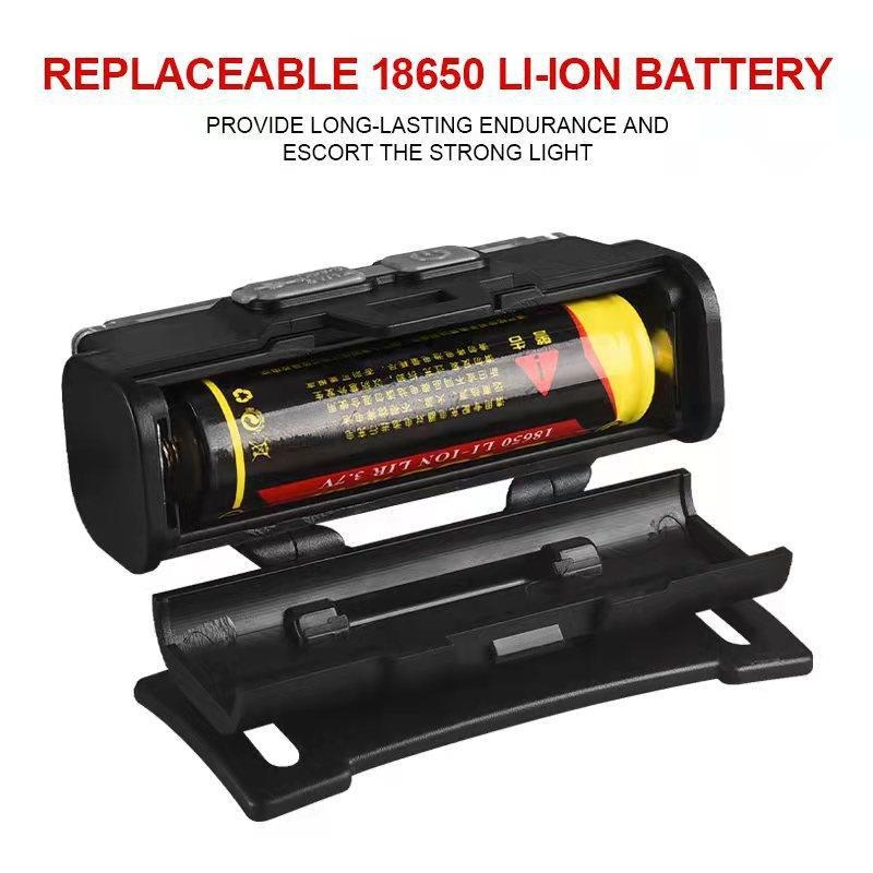 Čelna LED svjetiljka COB s USB punjenjem, 5W, baterija 1200 mAh, domet 200–500 m