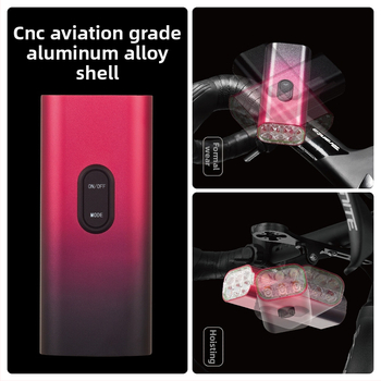 Dviračio priekinis LED žibintas kalnų dviračiui, 2000 liumenų, aliuminio lydinio korpusas, Type-C įkrovimas, 10000 mAh, atsparus vandeniui