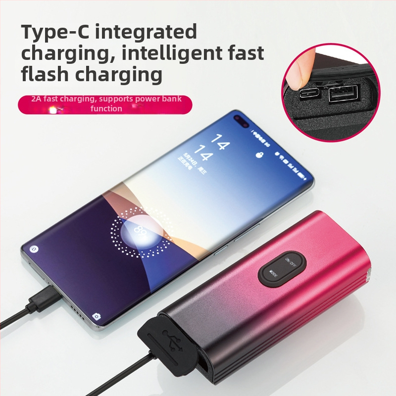 Dviračio priekinis LED žibintas kalnų dviračiui, 2000 liumenų, aliuminio lydinio korpusas, Type-C įkrovimas, 10000 mAh, atsparus vandeniui