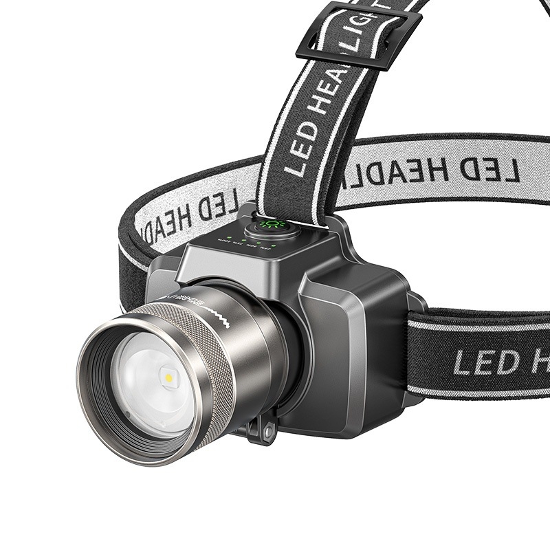 Little Shark LED čelna lampica (ručni pogon, punjiva, prilagodljiva, domet 50–100 m)