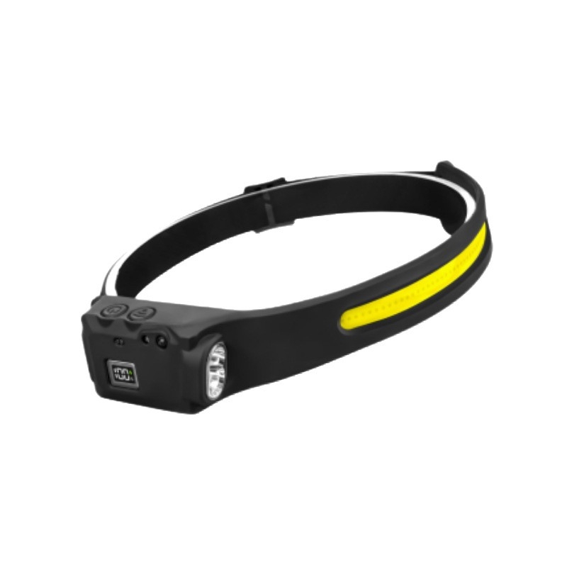 Čelna lampica s COB+XPE LED, 3W, 1200mAh, ručno napajanje, domet 100–200 m, prenosna i višenamjenska