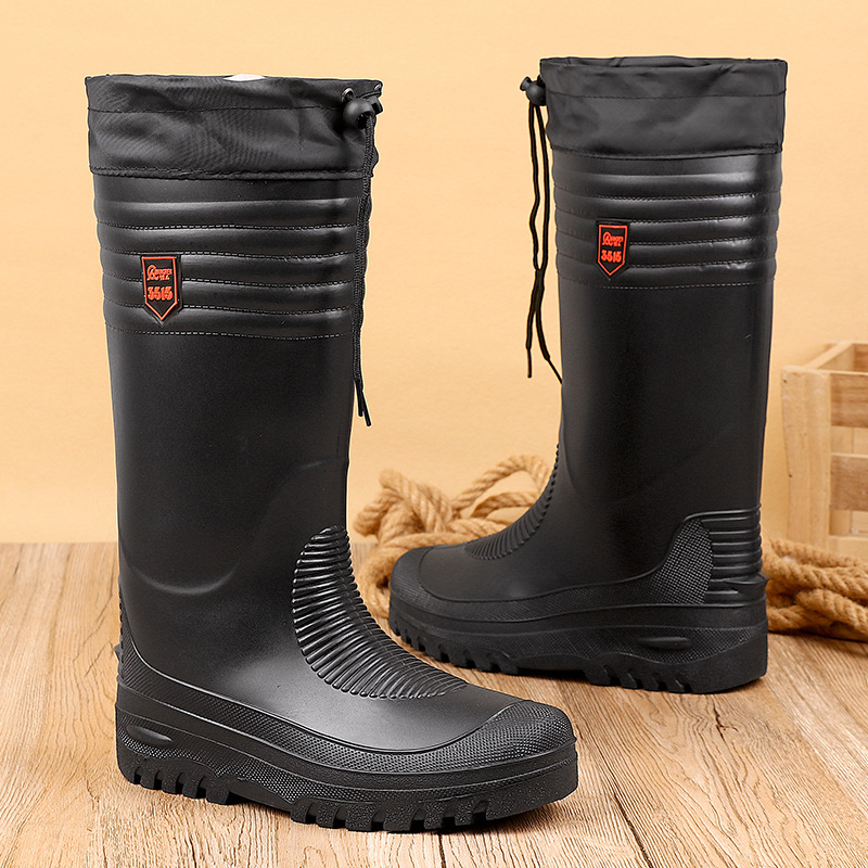Zimske čizme za kišu, podstavljene flisom, visok gornji dio od PVC-a, plastična potplata, okrugli vrh