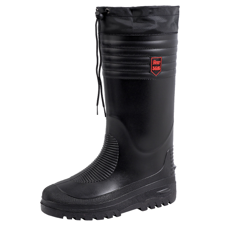 Zimske čizme za kišu, podstavljene flisom, visok gornji dio od PVC-a, plastična potplata, okrugli vrh