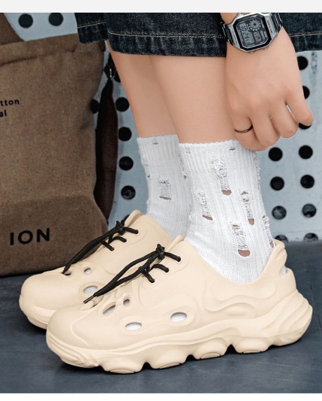 Ανδρικά σανδάλια με επάνω μέρος EVA και EVA πάτο, нос σε σχήμα βάρκας, παχιά αντιολισθητική σόλα EVA, χαμηλός προφίλ για καλοκαιρινές εξωτερικές δραστηριότητες.