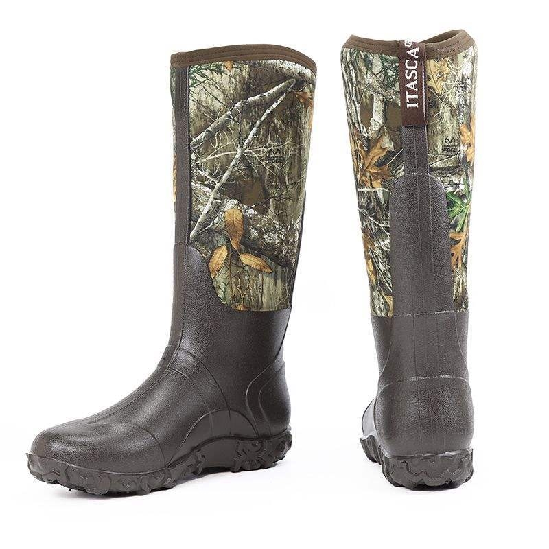 Muške maskirne kišne čizme — visoki gornji dio, guma na vrhu, plastična potplat, pamuk podstava, pogodne za jesen i zimu, lagane, vodootporne, protuklizne