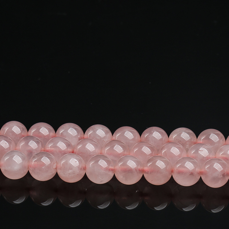 Hongchu ružičasti kvarc slobodne perle, polirane, okrugle, proljeće 2025