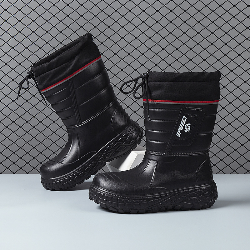 Zimske vodootporne čizme za ribolov, visoke gumene čizme za muškarce, PU gornji dio, plastična potplat, pamučna podstava