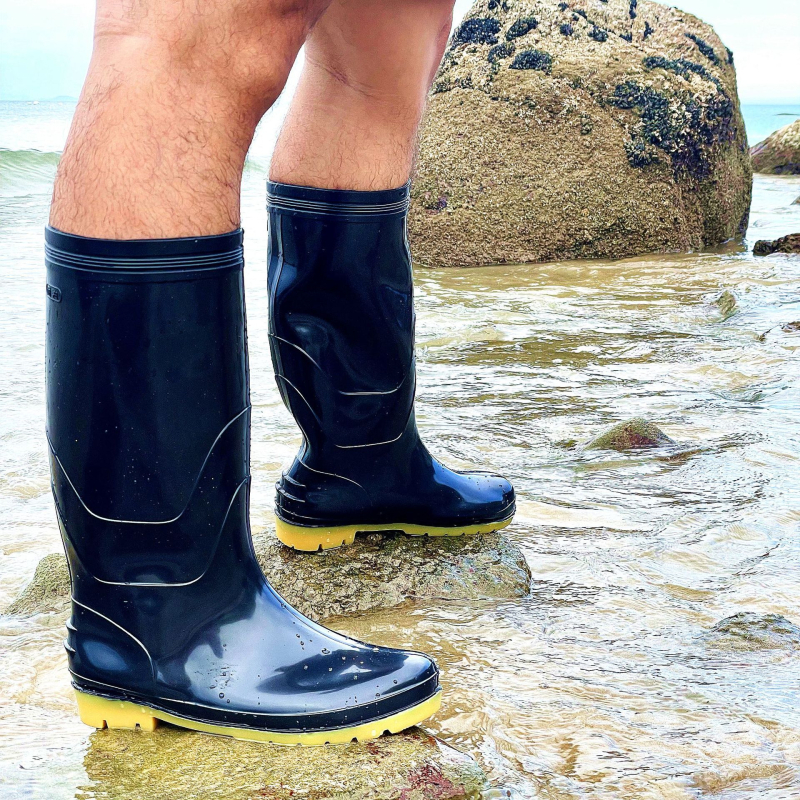 Muške kišne čizme, visok PVC gornji dio, protuklizni đon, otporne na habanje