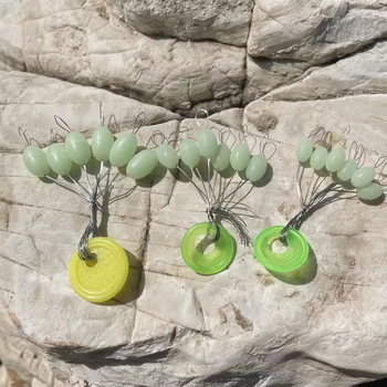 Silikonske maslinasto-ovalne svemirske grahorice za morski ribolov – svijetleće, sigurne za liniju