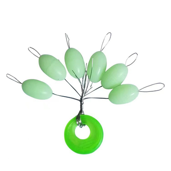 Silikonske maslinasto-ovalne svemirske grahorice za morski ribolov – svijetleće, sigurne za liniju