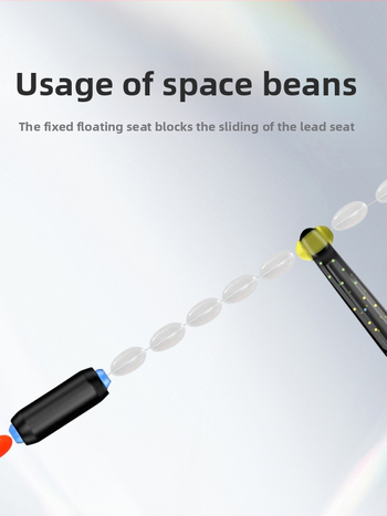 Žvejybos įranga iš silikono: silikoniniai tarpiklių karoliukai ovalios cilindrinės formos, 7+1 vnt., aukštas skaidrumas, aukštas koncentravimas