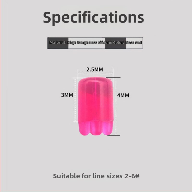 Silikoninė karūnėlė žvejybai – viršutinė karūnėlė, užrakinimo karūnėlė, erdvinė karūnėlė, keturkampė pozicionavimas, pagrindinės linijos rinkinys su PE mazgu