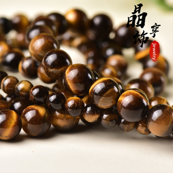 Разхлабени мъниста от тигрово око, кръгли, рязане и шлайфане, произход Lianyungang