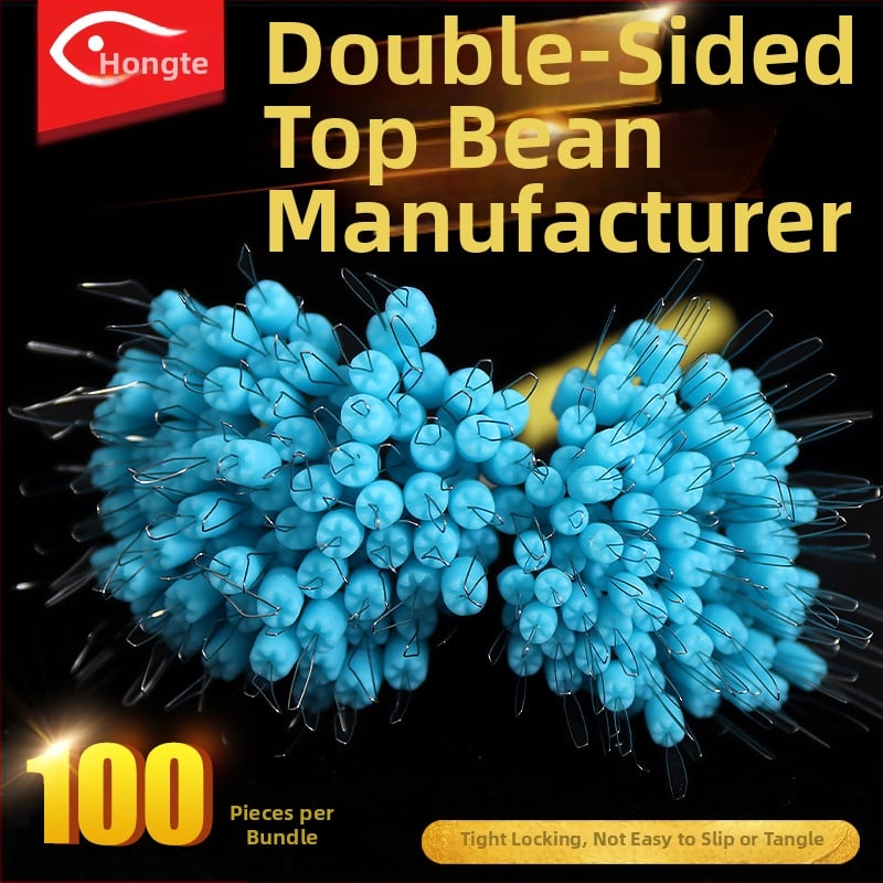 Silikoninis Space Bean pagrindinei linijai – dvipusis viršutinis karoliukas, fiksavimas, 100 vnt./pakuotė, Hongte