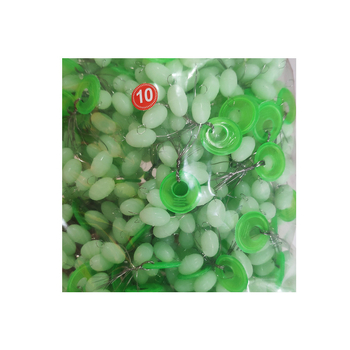 Silikonska Space Bean perla, olivnog oblika, luminescentna, sigurna za liniju, ribolovni dodatak