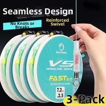 Основна линия – комплект без възли с обновена система за бързо заключване, готова за употреба риболовна линия