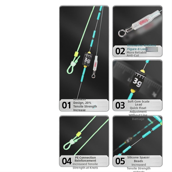 Основна линия – комплект без възли с обновена система за бързо заключване, готова за употреба риболовна линия