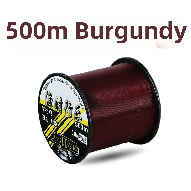 Найлонова главна линия с подлиния, 500 м, износоустойчива, супер мека, антизавъртане, риболовна линия