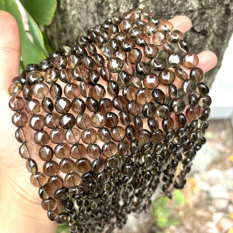 Tea crystal perle u ovalnom posebnom obliku za DIY narukvicu i ogrlicu; polirani kristal; tip kristala: tea crystal; uzorak: poluproizvod dugačak lanac; stil: visoka klasa