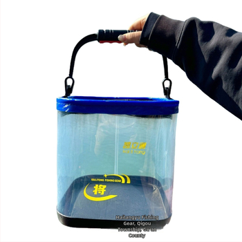 Skaidrus EVA žuvų kibiras, sulankstomas ir nešiojamas, tinkamas gyvoms žuvims, 400 g