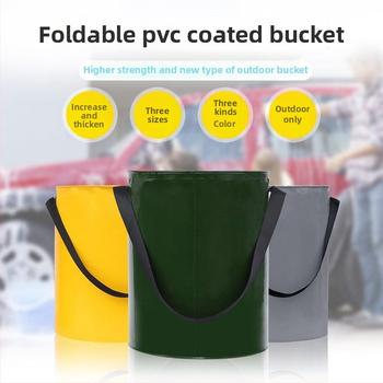 Sulankstomas lauko vandens kibiras – didelės talpos, sustiprinta konstrukcija, tinkamas žvejybai, automobilių plovimui ir kempingui (Medžiaga: Drobė; Svoris: Kita)