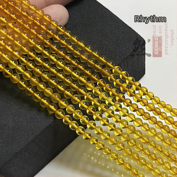 Амбър свободни мъниста за DIY бижута, полирани кръгли мъниста, висок клас, марка Abner