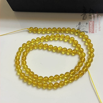 Амбър свободни мъниста за DIY бижута, полирани кръгли мъниста, висок клас, марка Abner