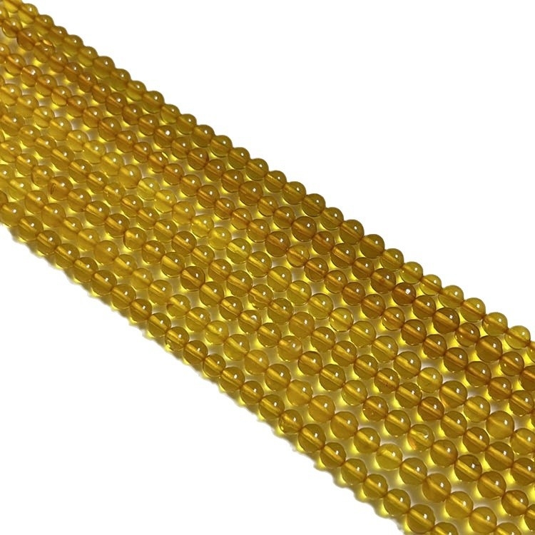 Амбър свободни мъниста за DIY бижута, полирани кръгли мъниста, висок клас, марка Abner