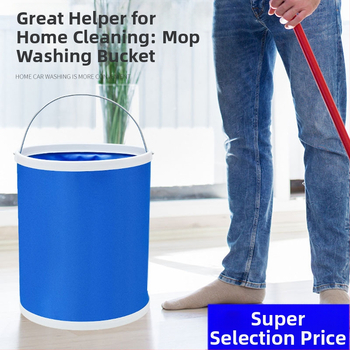 Sulankstomas kibiras automobilių plovimui su teleskopine rankena, Oxford cloth medžiaga, prekės ženklas Jianyan jianyan, svoris 500 g, kompaktiškas ir nešiojamas