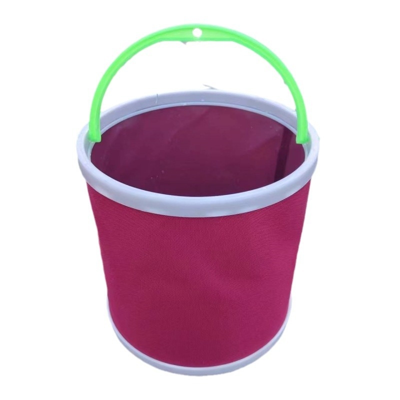 Apskritas drobės sulankstomas vandens kibiras žvejybai, nešiojamas automobilinis kibiras žvejybos įrangai