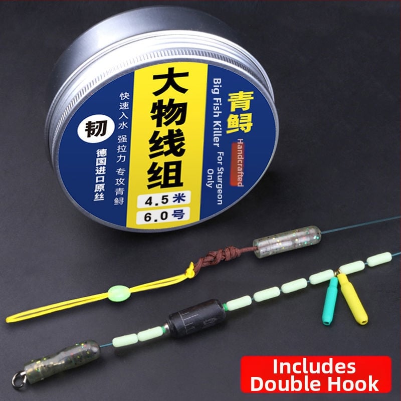 Nylon glavna linija set s dvostrukim udicama za slatkovodni ribolov