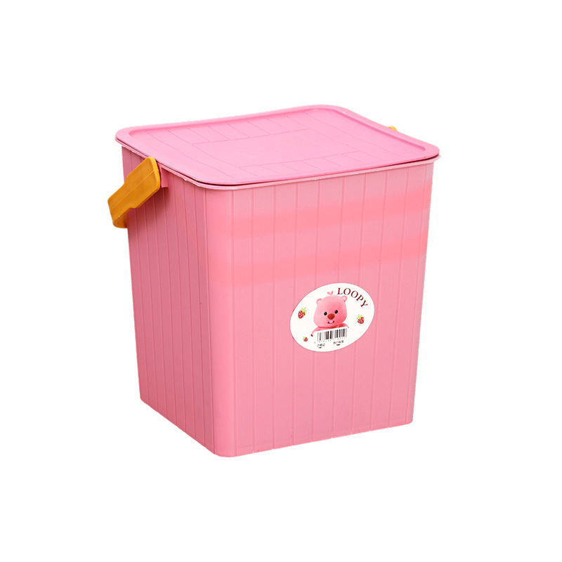 Plastikinis laikymo kibiras su dangteliu, sustiprintas kvadratinis kibiras su rankena, daugiafunkcinis laikymo suolas vonios kambariui