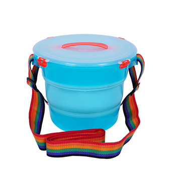 Sklopiva kofa za vodu s poklopcem, plastična, s remenom, za prijevoz živih riba, bazen za mamce i pranje automobila; licencirana privatna oznaka