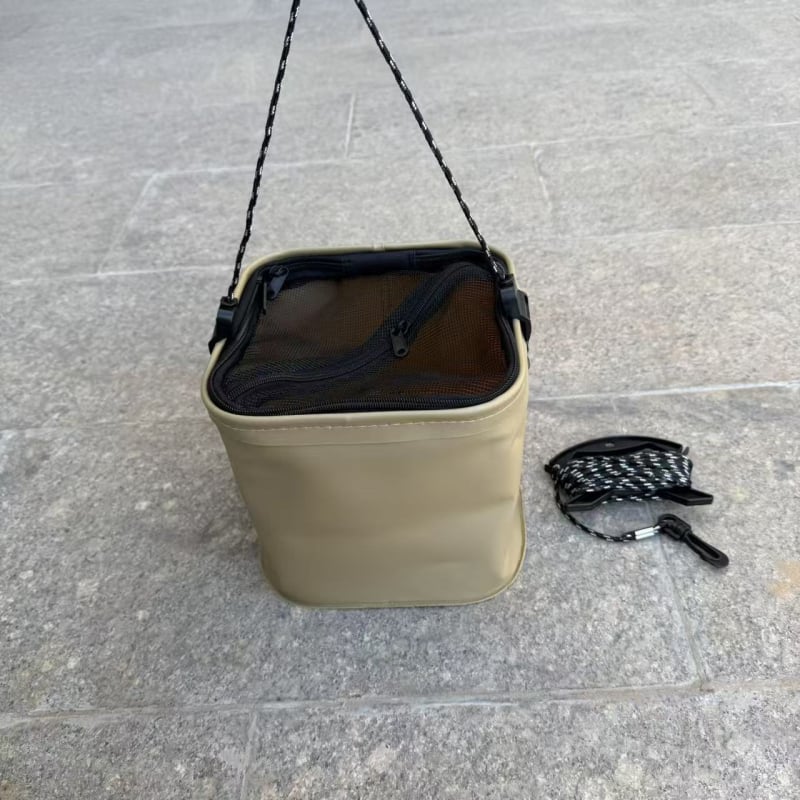 EVA žvejybos kibiras – nešiojamas, sulankstomos, lauko naudojimui, gyvoms žuvims dėžutė