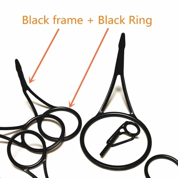 Set vodičkih očiju za ribolovnu štap s flangiranim prstenima od nehrđajućeg čelika (Brand: Beautiful; Podrijetlo: Kina; Materijal: Nehrđajući čelik)