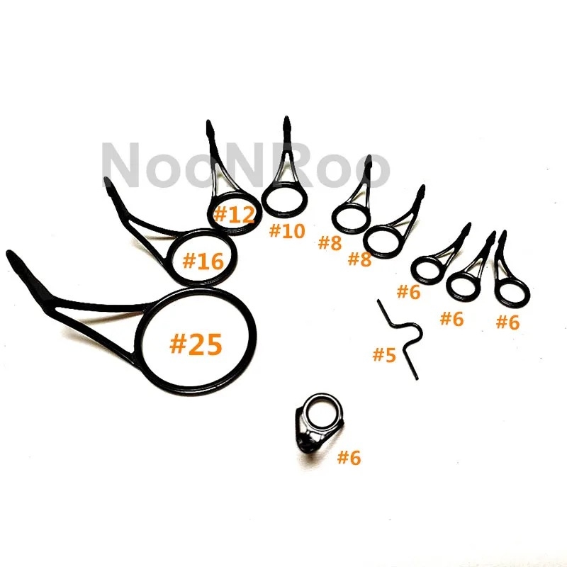 Set vodičkih očiju za ribolovnu štap s flangiranim prstenima od nehrđajućeg čelika (Brand: Beautiful; Podrijetlo: Kina; Materijal: Nehrđajući čelik)