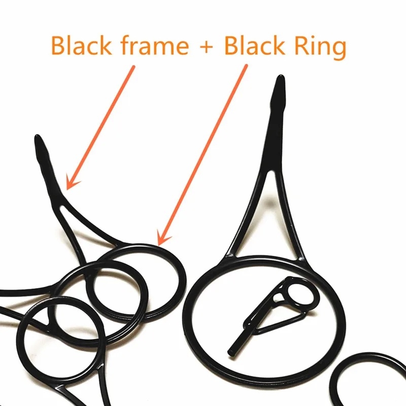 Set vodičkih očiju za ribolovnu štap s flangiranim prstenima od nehrđajućeg čelika (Brand: Beautiful; Podrijetlo: Kina; Materijal: Nehrđajući čelik)