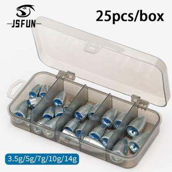 Plastični kuglasti utezi za morski ribolov, 25 kom. u kutiji, jsfun marka, Kina