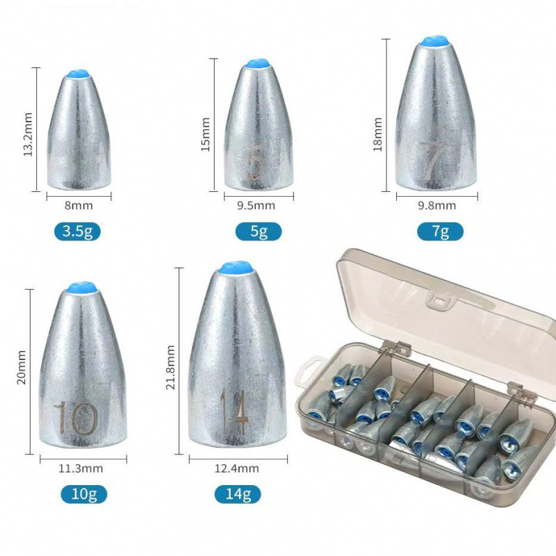 Plastični kuglasti utezi za morski ribolov, 25 kom. u kutiji, jsfun marka, Kina