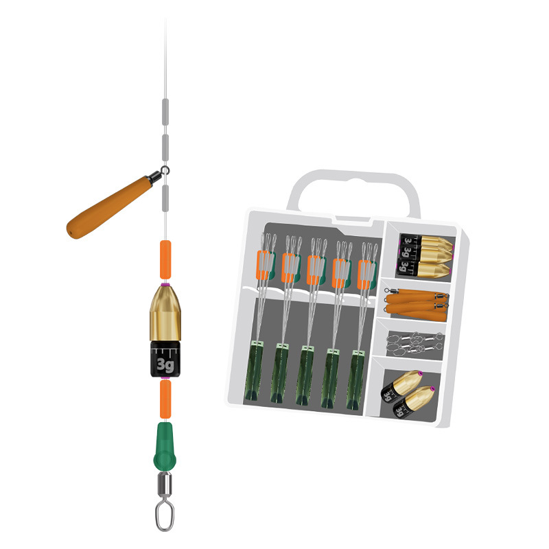 Set dodatne opreme za rock ribolov za duga bacanja — Space beads, kuglične težine, vijci u obliku riže (Brand: Lakeside; Materijal: Plastika)