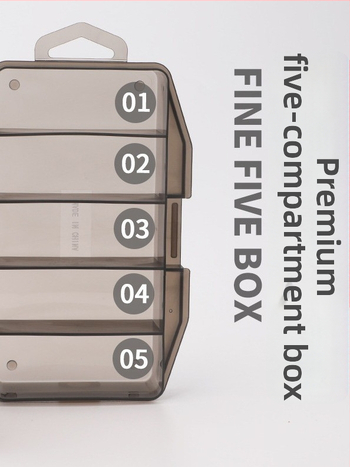 Penkių skyrių žvejybos įrangos ir masalų laikymo dėžė, PVC, Record Work