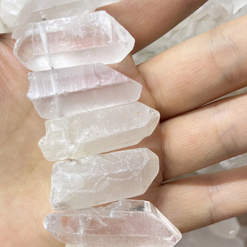 Висулка от естествена кристална колона, не полиран, суров камък, полуготови материали за бижута DIY