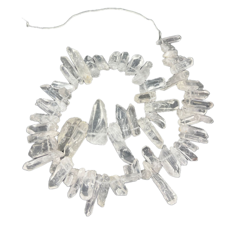 Висулка от естествена кристална колона, не полиран, суров камък, полуготови материали за бижута DIY