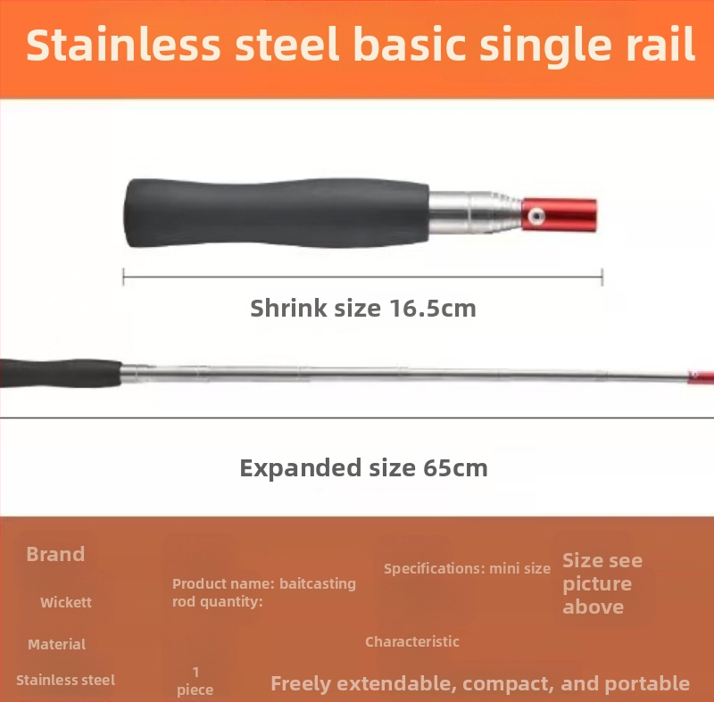 Reguliuojamas teleskopinės masalų šaukštelis su keičiamu galvu, metalinė konstrukcija, skirtas lauko žvejybai