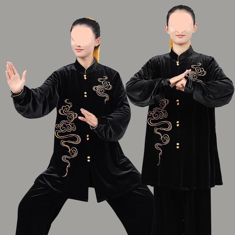 Tai Chi kostim za dječake, srednje dužine, debeli zimski model, Corduroy tkanina s udjelom lana, podstava od lana