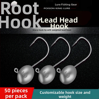 Patobulintas žvejybos kablių rinkinys su švino galvomis ir anti-snag dizainu – be barbs Mandarin fish, bass ir Black Pit fish