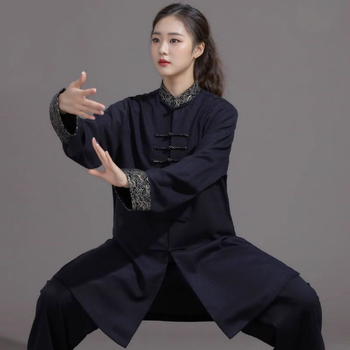 Tai Chi uniforme za odrasle – unisex, kordurojo-linen tkanina s podstavom od Spandexa, za vježbanje i nastup