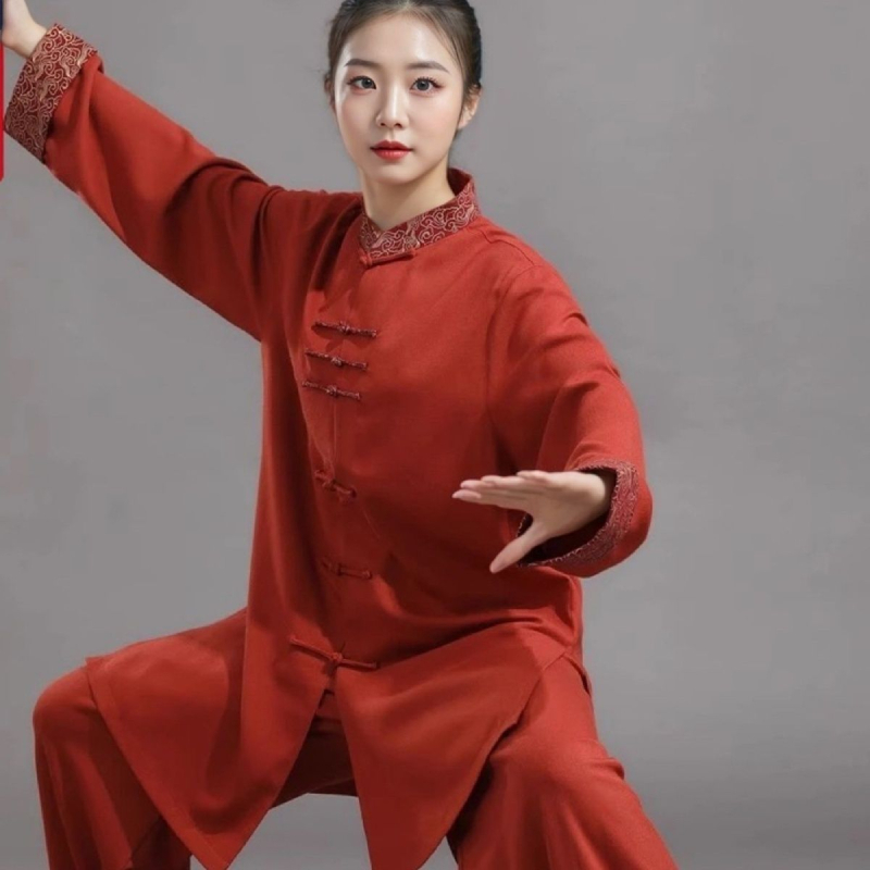 Tai Chi uniforme za odrasle – unisex, kordurojo-linen tkanina s podstavom od Spandexa, za vježbanje i nastup