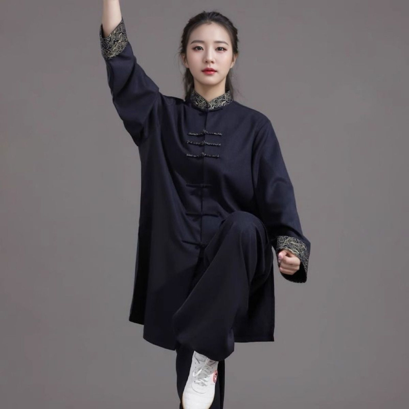 Tai Chi uniforme za odrasle – unisex, kordurojo-linen tkanina s podstavom od Spandexa, za vježbanje i nastup